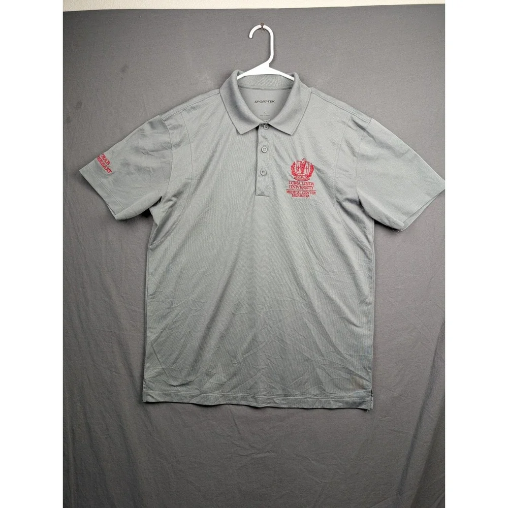 Sport-Tek Mens Loma Linda University Medical Center Polo Shirt  Gray‎ L